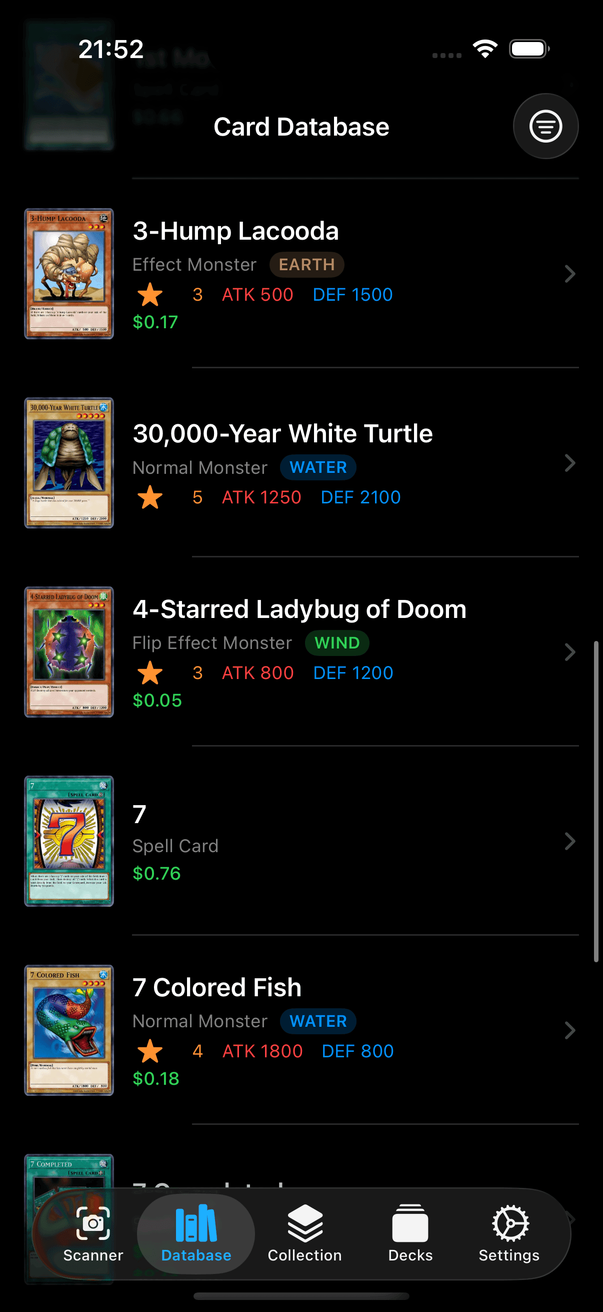 Card Database